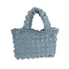 Sacs de soirée 2024 Sac de toile de mode polyvalent grande capacité nuage plissé pour femmes fille couleur unie aisselle design froncé