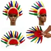 Berets Festive Party Dress Up COS Colors Feather Headdress Emirates Hat Halloween