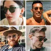 Varumärkesdesigner kvinnor män polariserade solglasögon vintage rund lins coola drivande solglasögon uv400 oculos kattögon flickor nyanser 240322