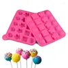 Baking Moulds 20-Hole Heart Flower Ball Shape Chocolate Lollipop Sillicone Mold For Candy Soap Forms Cake Decorating Pastry Tools