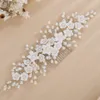 Gold Pearl FR Wedding Headpiece Handmased Party Bridal Hair Comb Pannband för kvinnor Vintage Bridesmaid Hair Accores Tiara Y2AX#