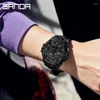 Relógios de pulso grande mostrador na moda relógio masculino estudante moda tendência multifuncional digital à prova d'água eletrônico