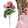 装飾的な花1バンチ36cm人工ゼラウムマルチカラー偽の植物フラワーショップ用品ウェディングパーティーガーデン用ホームデコレーション