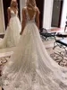 Marfim laço glitter casamento dres com decote em v brilhante noiva robe praia nupcial robe boho elegante aberto volta lg trem vestidos de noiva 44d5 #