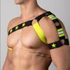 fascia elastica Harn Uomo Spallacci sexy Petto Bdage Muscolo Halter Cintura Nightclub Dj Costume Accories Clubwear XS3437 13EJ #