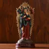 Dekorativa figurer 6 tum Our Lady Blessed Mary Figurine Greek Cast Harts Religious Staty Sculpture for Garden Outdoor Patio Hojme