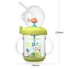220 ml Kid Water Glass Learning Cup Portable Drinking Bottle Whale Spray Outdoor Straw Feed Gift 240320
