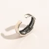Позолоченное кольцо из титановой стали, дизайнерское регулируемое для женщин письмо, простой стиль, модные кольца для пар, модный праздничный подарок