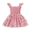 Robe à bretelles sans manches pour enfants, robes de soirée mignonnes pour bébés filles, mode été pour enfants de 16 ans, 240318