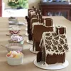 Bakvormen 3D Huisdeur DIY Siliconen Peperkoek Fondant Schimmel Taart Decoratie Chocolade Kerst Schimmel