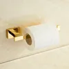 Bath Accessory Set Gold Plated Brass Made Towel Bar Ring Toilet Paper Hold Robe Hook Bathroom Accessories Hardware 4 Pcs