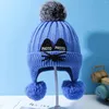 Berets Ear Caps Winter Warm Knitted Baby Hats For Girls Kid Toddler Boys Cap With Fleece Men