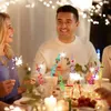 Cannucce Forniture per eventi per feste di Natale Cocktail iridescente Strisce per bambini Deco Riutilizzabile Tema per frullato di paglia con campana per albero di alce