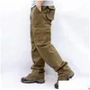 Männer Hosen Herren Overalls Cargo MTI Taschen Taktische Arbeit Casual Pantalon Hombre Streetwear Armee Gerade Hosen Drop Lieferung Appa Dhgrr