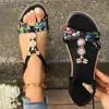 Sandalias Verano Mujer Playa Chanclas Zapatos Boho Suela Suave Cuña Elástica Tobillo Correa Clip Toe Sandalias Romanas