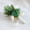 white Rose Corsage For Men Groom Best Man Wedding Party Meeting Persal Decoratis Accories Supplies U2Yd#