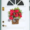 Декоративные цветы Искусственный знак приветствия Гирлянда Дверная вешалка Летняя передняя подвеска