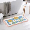 Tapis Unique Bargains Tapis de Salle de Bain Doux en Peluche Moelleux Impression antidérapante Fleur de Bain à séchage Rapide-2 20 'x 32'