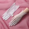 high Quality White Short Lace Hollow Tulle Gloves All Finger Women's Wedding Dr Party Accories 80dh#