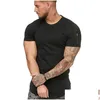 T-shirts masculins t-shirts t-shirts t-shirts à manches courtes coutures de poche minces de sport décontractées
