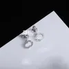 Boucles d'oreilles de créateur en forme de cœur, jolies boucles d'oreilles en titane plaqué argent avec boîte, cadeau d'anniversaire