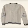 Кардиган tay со звездами, вышитыми или прикладом, массивный вязаный свитер, толстый и теплый, Swif t, фольклорный кардиган a0s0 #