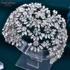 Topqueen HP430 Braut Stirnband Legierung FR Hochzeit Tiara Crown Frauen Haarschmuck Braut Haarakressen Rhines Headdr Q53a#