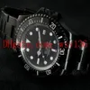 Relógio casual masculino de alta qualidade, 44mm, sea-dweller 116660, cerâmica preta em dlc, pvd, movimento de safira, automático, relógio de pulso masculino312e