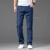 Baggy Jeans Vêtements Pour Hommes Été Ultra Mince Lyocell Pantalon Droit Fi Casual Busin Stretch Pantalon En Denim Doux Mâle e5n7 #