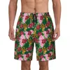 남자 반바지 북동쪽 큰 꽃 보드 여름 패션 런 짧은 바지 남성 통기성 Y2K 레트로 디자인 오버 사이즈 해변 트렁크