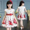 Robe à fleurs fille été 2024 fête d'anniversaire sans manches Aline princesse taille serrée enfants vêtements filles 2 à 12 fermeture éclair mignon 240325