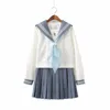 école Dres pour les filles chemise blanche avec cravate costume à manches Lg Anime Form High School JK uniforme U1nf #