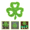 Dekorativa blommor Garland irländsk dag kransfestival pendelldekor ytterdörr blad falska blad st patrick's välkomst prop