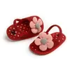 Sandalen Baby Mädchen Sandalen mit Blume weiche Sohle Säugling Neugeborene Sommer Krippe Schuh Kleinkind erste Wanderer süße süße Prinzessin Kleid Schuhe 240329