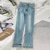 women's Spring Autumn High Waist Solid Distred Folds Butt Zipper Pocket Wide Leg Loose Trousers Fi Vintage Pants Q6VI#