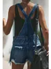 Summer Women Shorts Overalls Jeans Lady Sexy Vintage Rompers Denim Pants Lady High Street Cross Strap Jumpsuit Party Bodysuits C7iu#