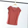 Mulheres sleepwear verão senhoras pijamas topos cor sólida modal com decote em v sem mangas simples solto camiseta casual bottoming serviço de casa dro dhjol