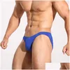 Underpants Mens Y Modal Underwear Soft Briefs Homens Low Rise U Bolsa Convexa Breve Estiramento Respirável Gota Entrega Dhqin