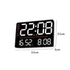 Wall Clocks Large Led Digital Clock 12/24h Adjustable Brightness Temperature Humidity Display Table Alarm Electronic