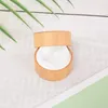 Storage Bottles Natural Bamboo Cream Refillable Bottle Cosmetics Jar Box Makeup Pot Container Round Portable Skin Care Tool