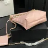 Bolsa feminina pequena bolsa de ombro de couro genuíno de alta qualidade clássica senhora corrente crossbody sacos marca de moda francesa acolchoada luxo multi cor versátil bolsa