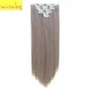 QJZ13055 1P XI. Rocks Clip Hair Extensions Syntetyczne kolory przedłużenia proste klipsy Ins odporne na ciepło włosy 2102171788778