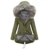 Kadınlar İçin Kış Ceketleri 2023 Parka Mujer LG Soğuk Ceket Parkas Largas Ordusu Yeşil Kırmızı Gri Siyah Donanma Manteau Femme Hiver Abrigo R3BK#