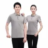 Hotel Waiter Workwear Women's Summer Catering Restaurant Hot Pot Restaurant Workwear Short Sleeve Men's T-Shirt Print och Embroi F7E7#