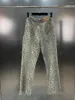 Pantalon Femme Prepomp 2024 Printemps Arrivée Vintage Sexy Léopard Denim Femmes Jeans Longs GP211