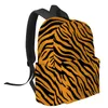 Backpack Black Yellow Tiger Pattern Texture Women Man Backpacks Waterproof School For Student Boys Girls Laptop Bags Mochilas