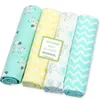 High Quality 4PCS/PACK 100% Cotton Supersoft Flannel Receiving Swaddle Baby Bedsheet 76*76CM s born 240312