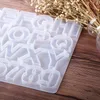 Backformen Kuchen Silikon Englisch Kristall Alphanumerisch 26 DIY Form Zuckerwatte für Kinder unter 10 Jahren