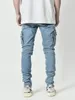 Herren Jeans MTI Pocket Cargo Casual Baumwolle Denim Hosen Mode Bleistift Hosen Seitentaschen Drop Lieferung Bekleidung Kleidung DHYQP