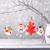 Fournitures de fête 50 pièces, ornement de noël en acrylique blanc Transparent avec trou pour bricolage artisanat vacances